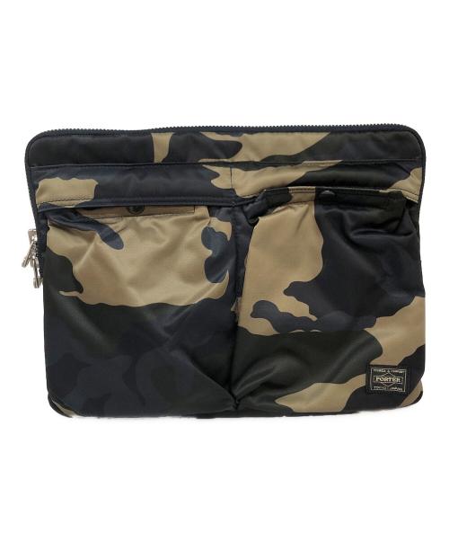PORTER（ポーター）PORTER (ポーター) DOCUMENT CASE カーキ×ネイビーの古着・服飾アイテム