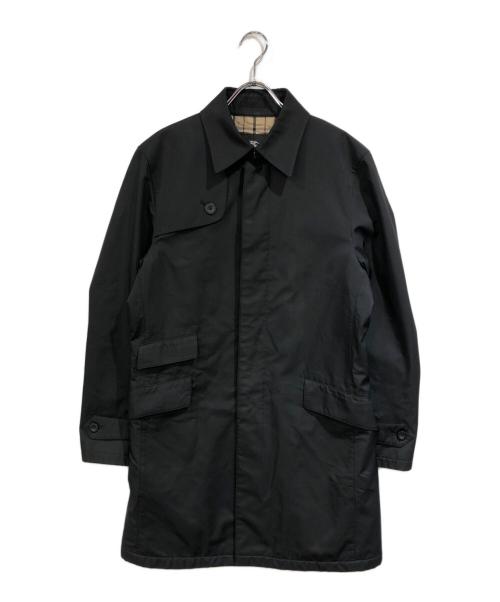 BURBERRY BLACK LABEL（バーバリーブラックレーベル）BURBERRY BLACK LABEL (バーバリーブラックレーベル) 裏地ノバチェックステンカラーコート ブラック サイズ:SIZE Mの古着・服飾アイテム