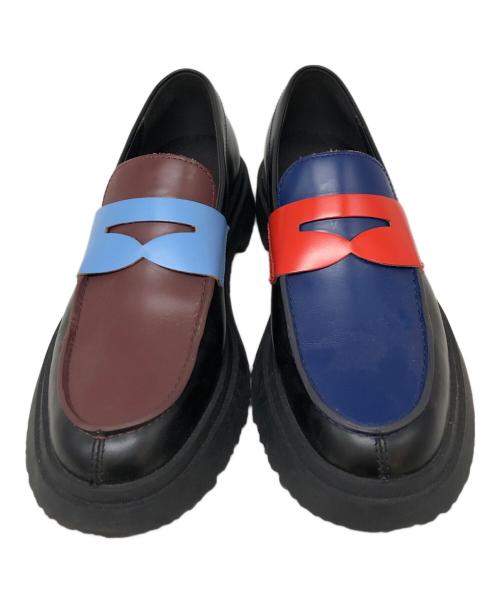 CAMPER（カンペール）CAMPER (カンペール) TWINSマルチカラーローファー ブラック サイズ:SIZE 40の古着・服飾アイテム