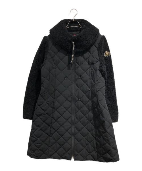Super Beauty（スーパービューティ）Super Beauty (スーパービューティ) ボア切替キルティングコート ブラック サイズ:SIZE 44の古着・服飾アイテム