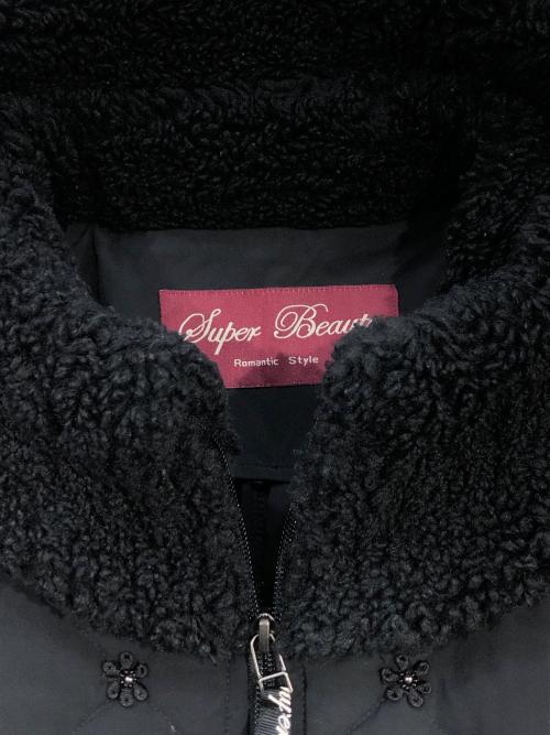Super Beauty（スーパービューティ）Super Beauty (スーパービューティ) ボア切替キルティングコート ブラック サイズ:SIZE 44の古着・服飾アイテム