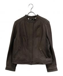 BURBERRY LONDON（バーバリーロンドン）の古着「裏ノバチェックライダースジャケット」｜ブラウン