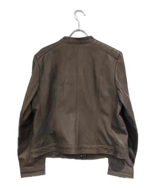 BURBERRY LONDON（バーバリーロンドン）BURBERRY LONDON (バーバリーロンドン) 裏ノバチェックライダースジャケット ブラウン サイズ:SIZE 46の古着・服飾アイテム