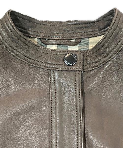 BURBERRY LONDON（バーバリーロンドン）BURBERRY LONDON (バーバリーロンドン) 裏ノバチェックライダースジャケット ブラウン サイズ:SIZE 46の古着・服飾アイテム