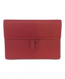 ACATE（アカーテ）の古着「BREVAフラップクラッチバッグ」｜レッド