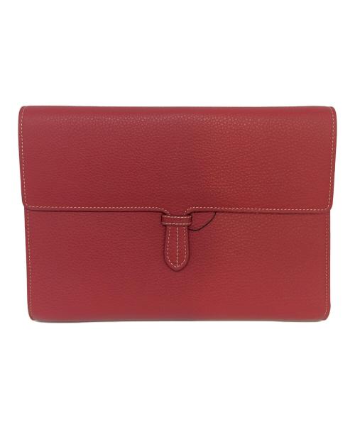 ACATE（アカーテ）ACATE (アカーテ) BREVAフラップクラッチバッグ レッドの古着・服飾アイテム