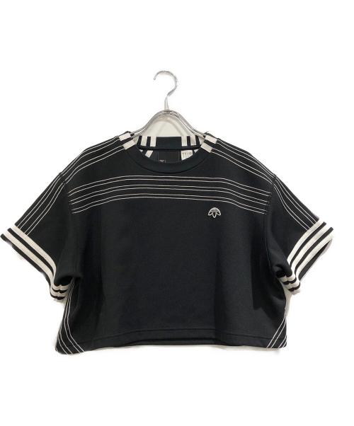 adidas（アディダス）adidas (アディダス) ALEXANDER WANG (アレキサンダー・ワン) コラボクロップドTシャツ ブラック サイズ:ｘｓの古着・服飾アイテム