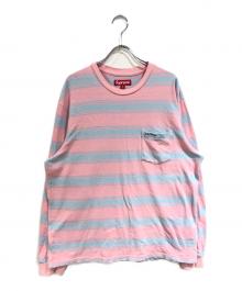 SUPREME（シュプリーム）の古着「Stripe Pocket T」｜ピンク
