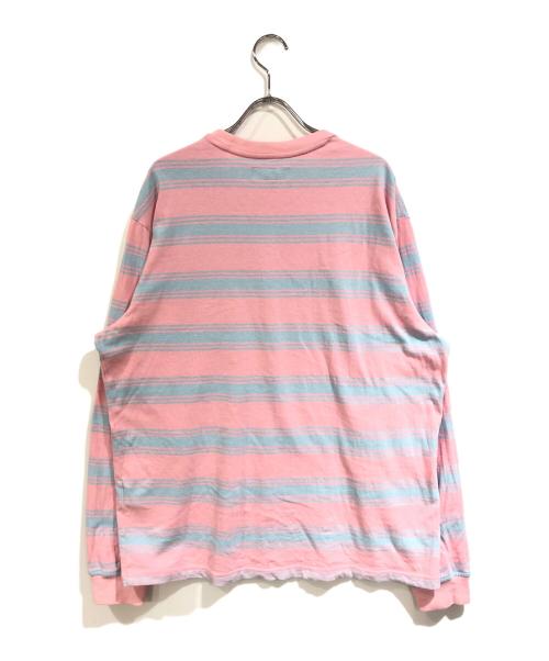 SUPREME（シュプリーム）Supreme (シュプリーム) Stripe Pocket T ピンク サイズ:Mの古着・服飾アイテム