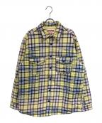 SUPREME×TRUE RELIGIONシュプリーム×トゥルー レリジョン）の古着「Quilted Lined Plaid Flannel Shirt」｜イエロー