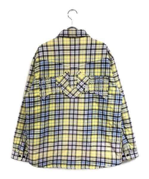 SUPREME（シュプリーム）Supreme (シュプリーム) TRUE RELIGION (トゥルー レリジョン) Quilted Lined Plaid Flannel Shirt イエロー サイズ:Mの古着・服飾アイテム