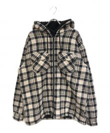 SUPREME（シュプリーム）の古着「Lined Zip Up Hooded Flannel Shirt」｜ブラック