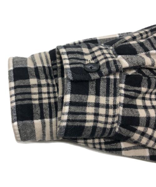 SUPREME（シュプリーム）Supreme (シュプリーム) Lined Zip Up Hooded Flannel Shirt ブラック サイズ:Mの古着・服飾アイテム