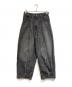 MM6 Maison Margiela（エムエムシックスメゾンマルジェラ）の古着「センターシームワイドデニムパンツ」｜ブラック