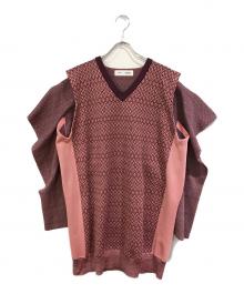 TOGA ARCHIVES（トーガアーカイブス）の古着「Logo knit vest」｜ピンク