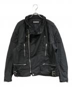 NEIGHBORHOODネイバーフッド）の古着「FADED STAND COLLAR RIDERS JACKET」｜ブラック