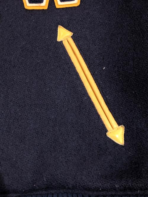 whitesville（ホワイツビル）WHITESVILLE (ホワイツビル) SEMI DECORATION AWARD JACKET/スタジャン ネイビー×ベージュ サイズ:SIZE 38の古着・服飾アイテム