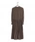 ANAYI (アナイ) バックサテンプリーツワンピース ブラウン サイズ:SIZE 38：9000円