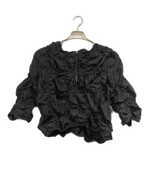 anuke（アンヌーク）anuke (アンヌーク) Typewriter Shirring Tops ブラック サイズ:SIZE Freeの古着・服飾アイテム
