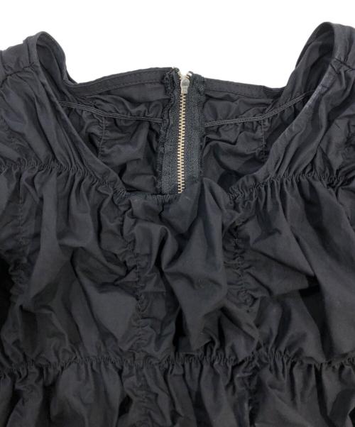 anuke（アンヌーク）anuke (アンヌーク) Typewriter Shirring Tops ブラック サイズ:SIZE Freeの古着・服飾アイテム