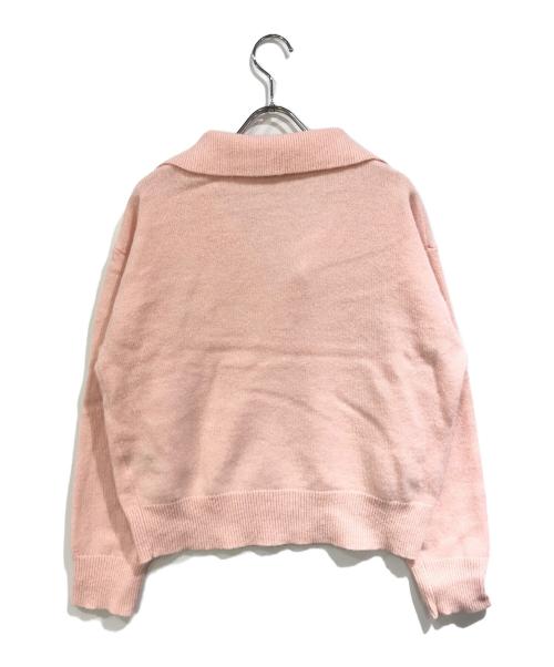LACOSTE（ラコステ）LACOSTE (ラコステ) Snidel (スナイデル) スキッパーニットプルオーバー ピンク サイズ:SIZE 36の古着・服飾アイテム