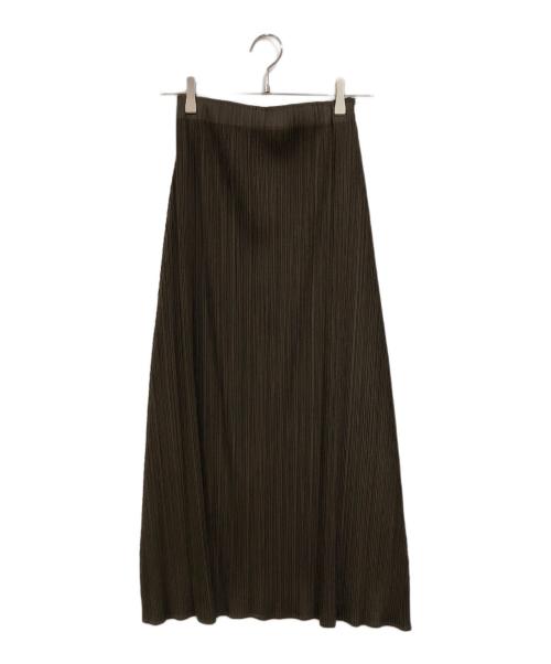 PLEATS PLEASE（プリーツプリーズ）PLEATS PLEASE (プリーツプリーズ) プリーツスカート ブラウン サイズ:SIZE 2の古着・服飾アイテム