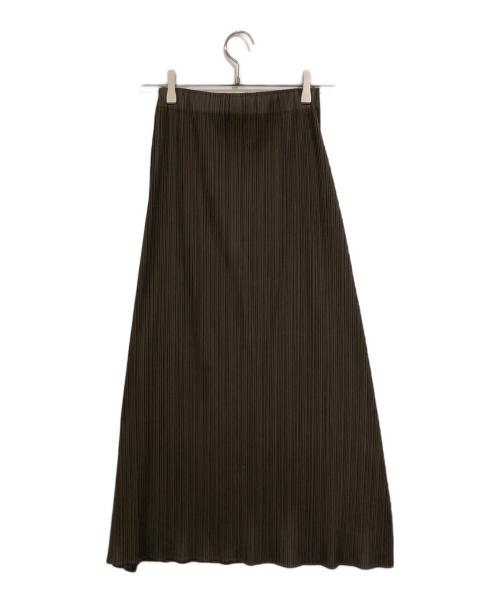 PLEATS PLEASE（プリーツプリーズ）PLEATS PLEASE (プリーツプリーズ) プリーツスカート ブラウン サイズ:SIZE 2の古着・服飾アイテム