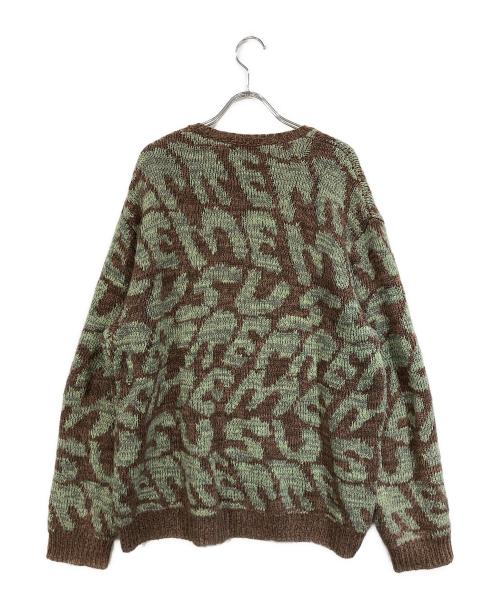 SUPREME（シュプリーム）Supreme (シュプリーム) Stacked Sweater グリーン×ブラウン サイズ:SIZE Mの古着・服飾アイテム