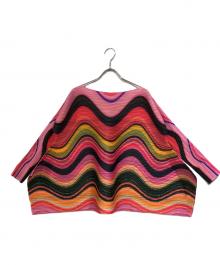 PLEATS PLEASE（プリーツプリーズ）の古着「プリーツブラウス」｜ピンク