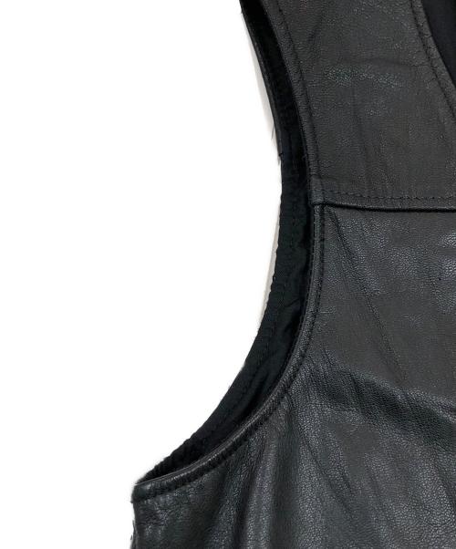SUPREME（シュプリーム）Supreme (シュプリーム) Schott (ショット) レザーベスト ブラック サイズ:SIZE Mの古着・服飾アイテム