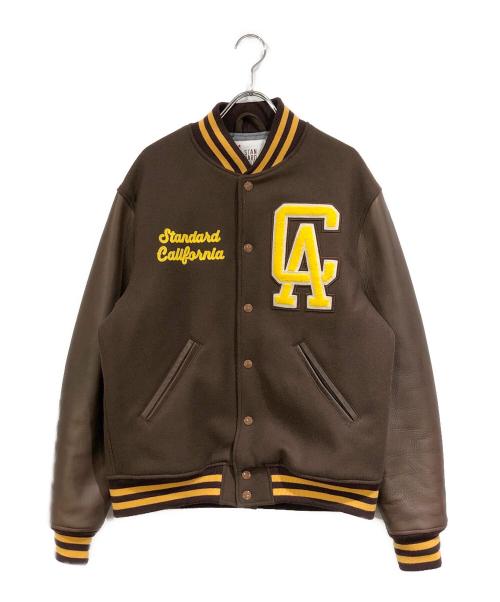 STANDARD CALIFORNIA（スタンダードカリフォルニア）STANDARD CALIFORNIA (スタンダードカリフォルニア) SD Varsity Jacket ブラウン サイズ:SIZE Mの古着・服飾アイテム