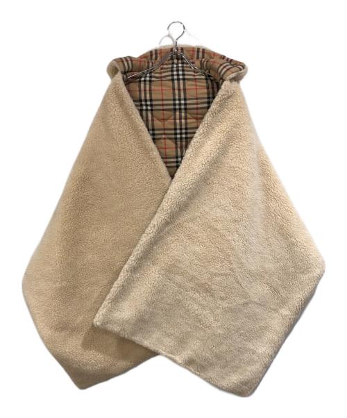 BURBERRY（バーバリー）BURBERRY (バーバリー) ノバチェックリバーシブルフーデッドポンチョ ベージュ×ブラック サイズ:-の古着・服飾アイテム