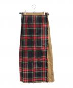 O'NEIL OF DUBLINオニールオブダブリン）の古着「3カラーコンビキルトスカート」｜マルチカラー