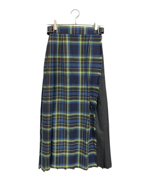 O'NEIL OF DUBLIN（オニールオブダブリン）O'NEIL OF DUBLIN (オニールオブダブリン) チェックスカート/キルトスカート グリーン×ブルー サイズ:SIZE 38の古着・服飾アイテム