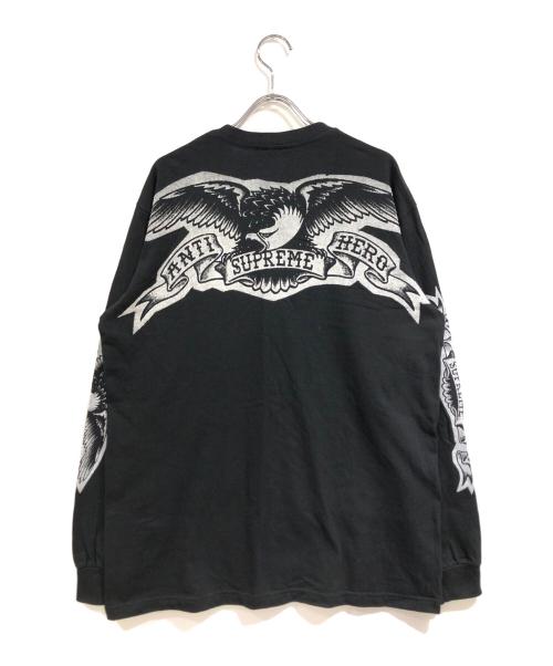 SUPREME（シュプリーム）SUPREME (シュプリーム) ANTIHERO (アンタイヒーロー) Eagle L/S Tee ブラック サイズ:Mの古着・服飾アイテム
