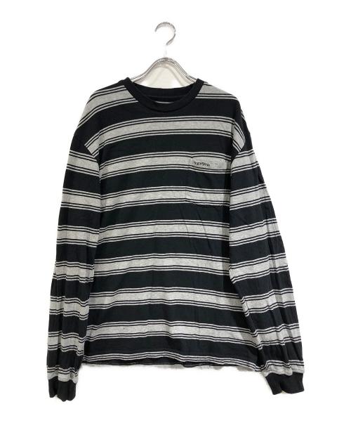 SUPREME（シュプリーム）Supreme (シュプリーム) Stripe Pocket L/S Top ブラック サイズ:Mの古着・服飾アイテム