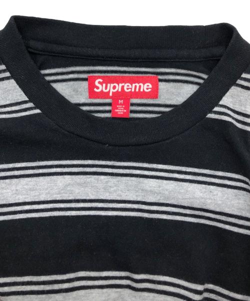 SUPREME（シュプリーム）Supreme (シュプリーム) Stripe Pocket L/S Top ブラック サイズ:Mの古着・服飾アイテム