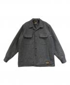 PENDLETON×MINEDENIMペンドルトン×マインデニム）の古着「Wool Quiltliner Open Collar SH」｜グレー