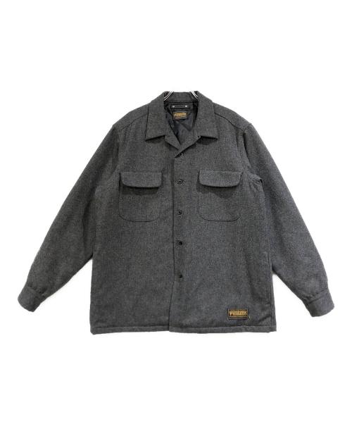 PENDLETON（ペンドルトン）PENDLETON (ペンドルトン) MINEDENIM (マインデニム) Wool Quiltliner Open Collar SH グレー サイズ:2の古着・服飾アイテム