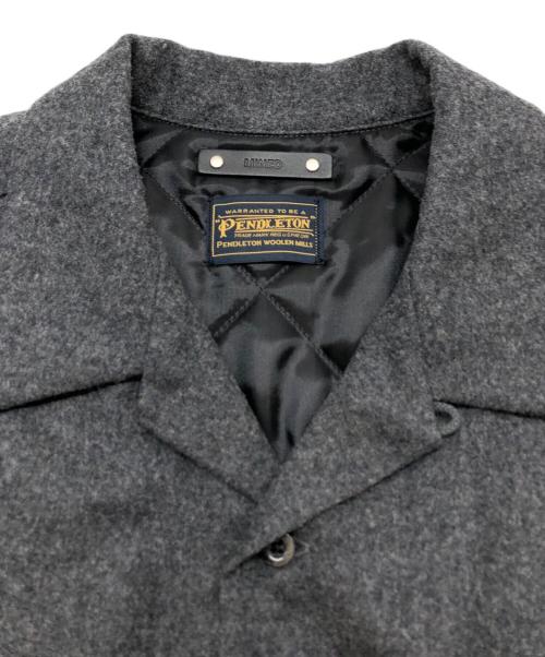 PENDLETON（ペンドルトン）PENDLETON (ペンドルトン) MINEDENIM (マインデニム) Wool Quiltliner Open Collar SH グレー サイズ:2の古着・服飾アイテム