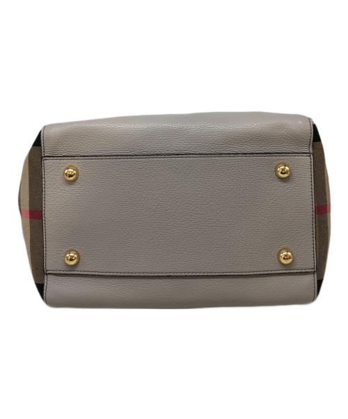 BURBERRY（バーバリー）BURBERRY (バーバリー) メガチェックトートバッグ グレー×ベージュの古着・服飾アイテム