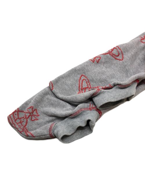 Vivienne Westwood RED LABEL（ヴィヴィアンウエストウッドレッドレーベル）Vivienne Westwood RED LABEL (ヴィヴィアンウエストウッドレッドレーベル) オーブ刺繍パーカー グレー×レッド サイズ:なしの古着・服飾アイテム