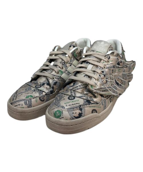 adidas（アディダス）adidas (アディダス) JEREMY SCOTT (ジェレミー スコット) ローカットスニーカー ベージュ サイズ:29.5㎝の古着・服飾アイテム