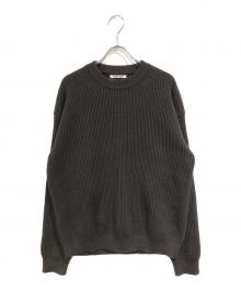 AURALEE（オーラリー）の古着「フレンチメリノリブニットセーター」｜ブラウン