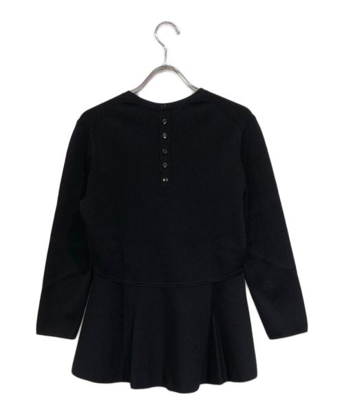 theory luxe（セオリーリュクス）theory luxe (セオリーリュクス) ペプラムニット ブラック サイズ:SIZE 38の古着・服飾アイテム