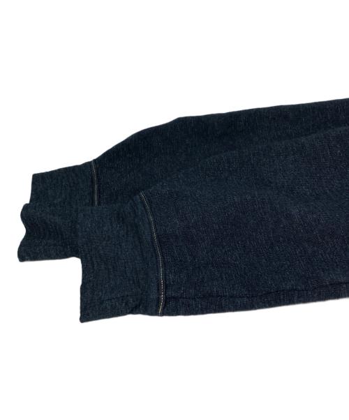 45R（フォーティファイブ・アール）45R (フォーティファイブ・アール) 裏毛×デニムのパフTシャツ ネイビー サイズ:SIZE Freeの古着・服飾アイテム