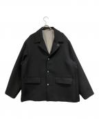 TOMORROW LANDトゥモローランド）の古着「ポリエステルアンムンゼン 3Bジャケット」｜ブラック