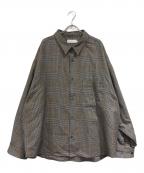Graphpaperグラフペーパー）の古着「シャツ」｜グレー×ブラウン