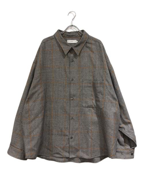 Graphpaper（グラフペーパー）Graphpaper (グラフペーパー) シャツ グレー×ブラウン サイズ:SIZE Freeの古着・服飾アイテム