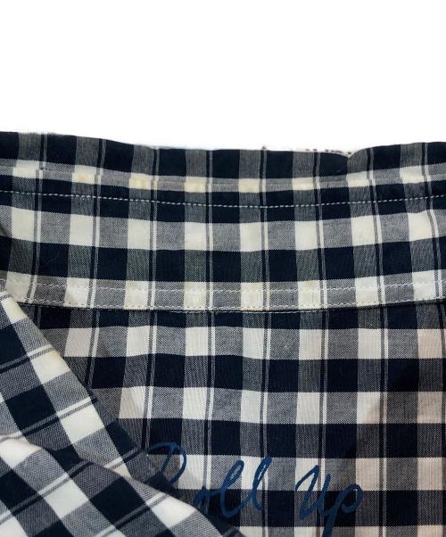 Porter Classic（ポータークラシック）Porter Classic (ポータークラシック) Roll Up Shirt ネイビー×ホワイト サイズ:SIZE Lの古着・服飾アイテム